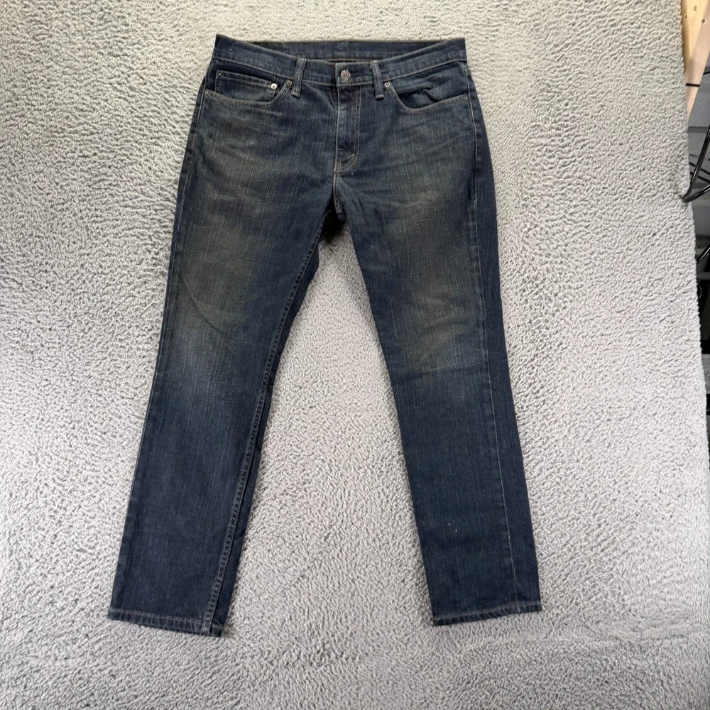 Levi's 511 Jeans Men 34x30 Blue Cotton Denim Straight Leg Faded Workwear Stretch
